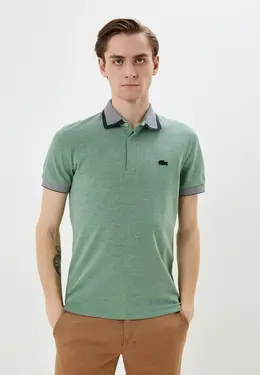 Lacoste: Зелёное поло 