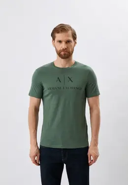 Armani Exchange: Футболка цвета хаки