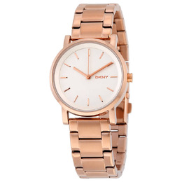 DKNY Soho White Dial Rose Gold-tone Ladies Watch ny2344