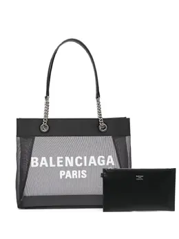 Balenciaga: Чёрная сумка-шоппер  Free