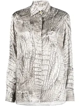 Roberto Cavalli: Рубашка с принтом 