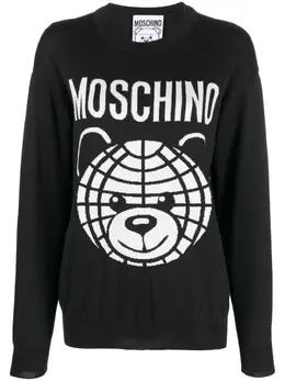 Moschino: Трикотажный свитер Teddy Bear