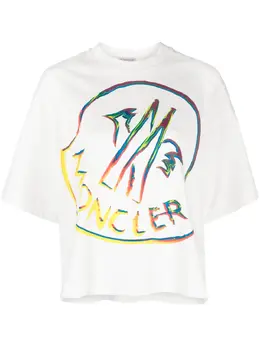 Moncler: Футболка с принтом 