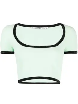 Alexander Wang: Зелёная футболка 