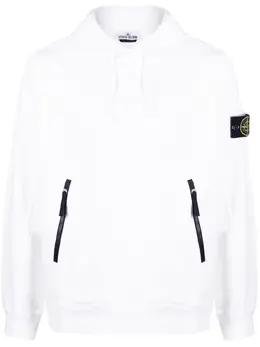 Stone Island: Белая толстовка Compass