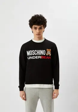 Moschino Underwear: Чёрный свитшот