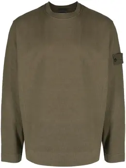 Stone Island: Коричневый свитер  Compass