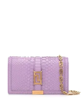 Versace: Фиолетовый кошелёк  Greca