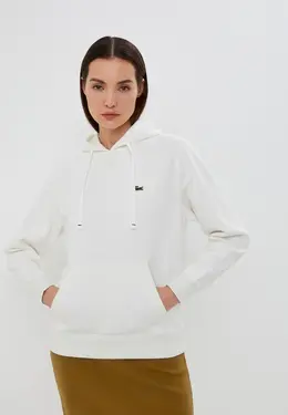 Lacoste: Белая толстовка 