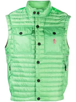 Moncler Grenoble: Зелёный жилет 