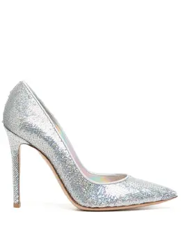 Gianvito Rossi: Серебристые туфли 