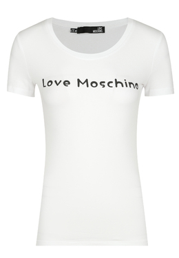 MOSCHINO Love: Белая футболка 