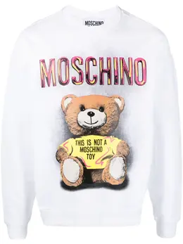 Moschino: Белый свитшот  Teddy