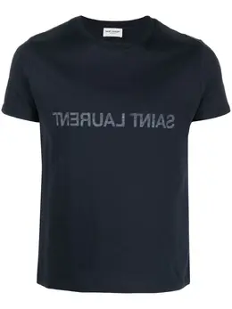 Saint Laurent: Футболка с принтом 