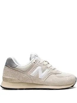 New Balance: Белые кроссовки  574