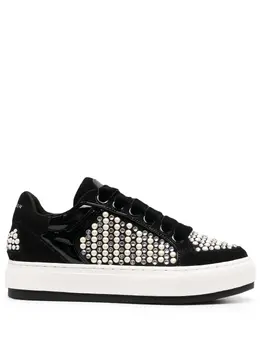Kurt Geiger London: Чёрные кроссовки 