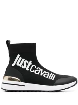 Just Cavalli: Чёрные кроссовки 