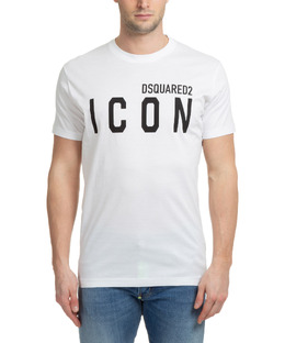 Dsquared2: Белая футболка  Icon