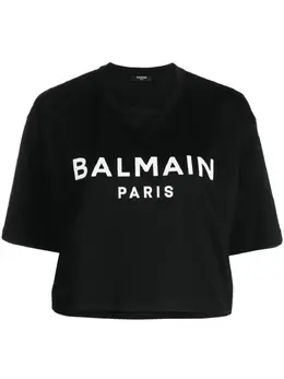 Balmain: Футболка с принтом