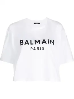 Balmain: Футболка с принтом