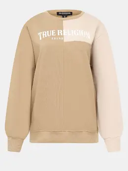 True Religion: Бежевый свитшот 