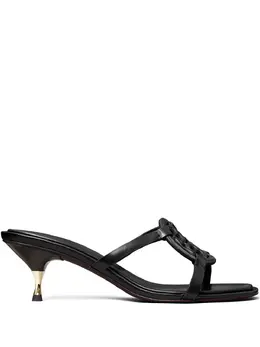 Tory Burch: Чёрные сандалии  Miller