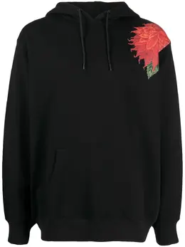 Yohji Yamamoto: Толстовка с цветочным принтом 