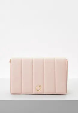 Trussardi: Розовая сумка 