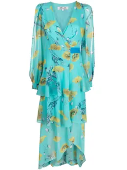 DVF Diane von Furstenberg: Платье с растительным принтом 