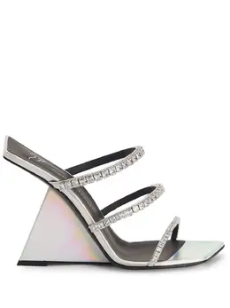Giuseppe Zanotti: Серебристые сандалии 