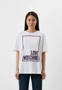 Love Moschino: Белая футболка 