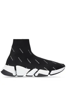 Balenciaga: Чёрные кроссовки Speed.2