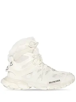 Balenciaga: Белые кроссовки Track Hike