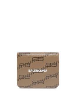 Balenciaga: Бежевый картхолдер BB