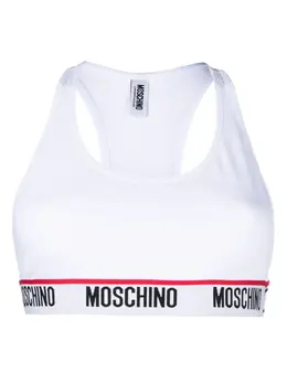 Moschino: Белый бюстгальтер  Teddy Bear