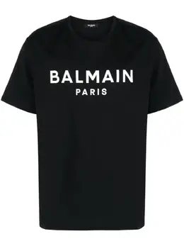 Balmain: Футболка с принтом