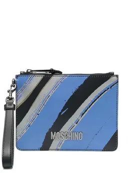 Moschino: Клатч с принтом