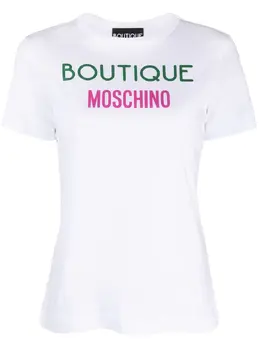 Boutique Moschino: Футболка с принтом