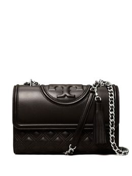 Tory Burch: Чёрная сумка  Fleming