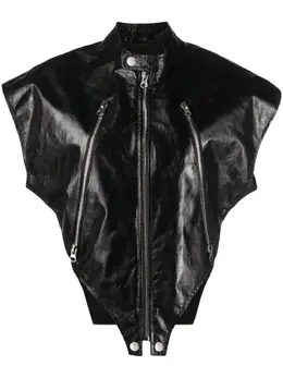 MM6 Maison Margiela: Кожаный жилет 