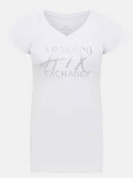 Armani Exchange: Белая футболка 