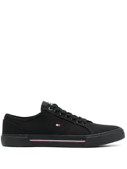 Tommy Hilfiger: Чёрные кроссовки  Signature