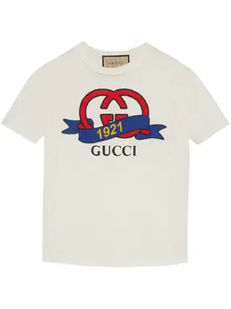 Gucci: Хлопковая футболка  Interlocking G