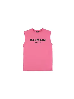 BALMAIN: Майка с принтом