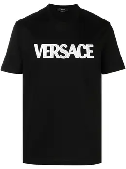 Versace: Футболка в сетку 
