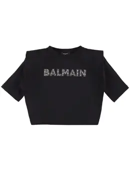 BALMAIN: Хлопковая футболка