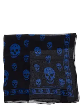 Alexander Mcqueen: Чёрный шарф Skull