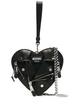 Moschino: Чёрная сумка  Biker Bag