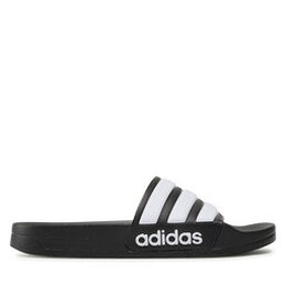 adidas: Чёрные шлёпанцы Adilette