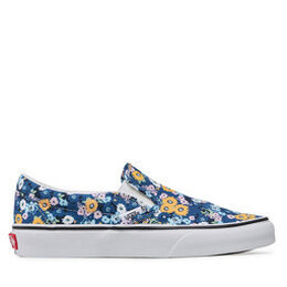 Vans: Синие кроссовки Classic Slip On